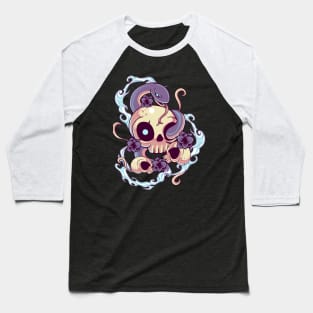 Skull Snake Kawaii Baseball T-Shirt